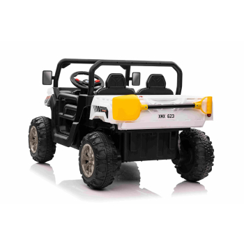 Auto Pick-Up Speed 900 dla dzieci Biały + Napęd 4x4 + Ruchomy kiper + Bagażnik + Pilot + Łopatka + Audio LED